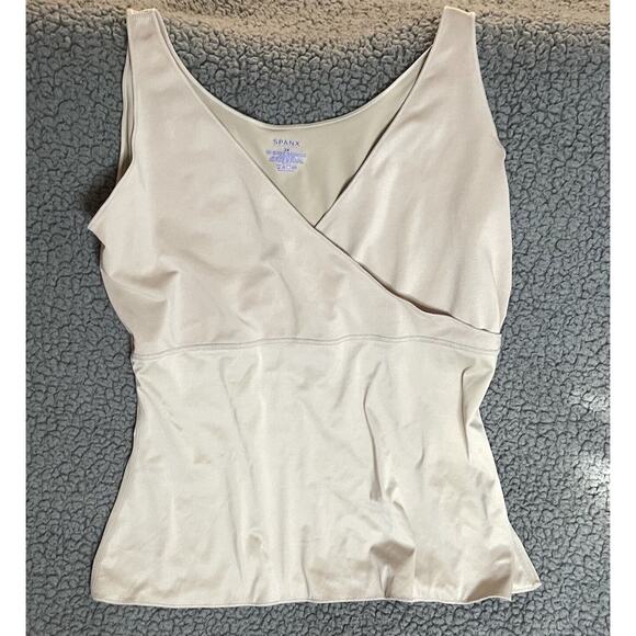 Spanx Shapewear Sara Blakely Sz 2X Tank Top Womens Ivory Cream Khaki - Picture 1 of 5